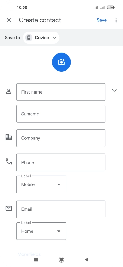 Press First name and key in the required first name.