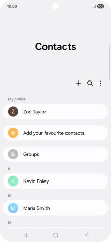 Press the new contact icon.