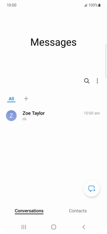 Press the new message icon. Press the new message icon.