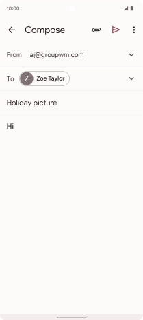 Write the required text and press the send icon.