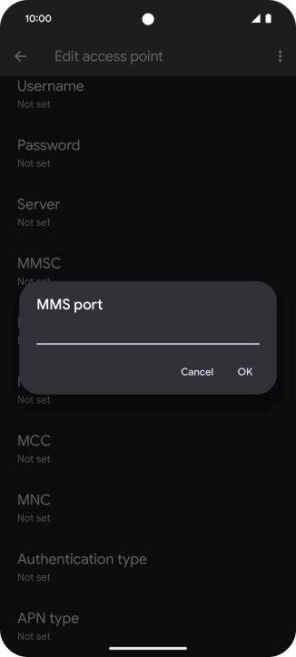 Key in 8799 and press OK.