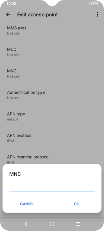 Key in 15 and press OK.