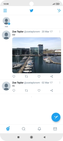 Press the new tweet icon.
