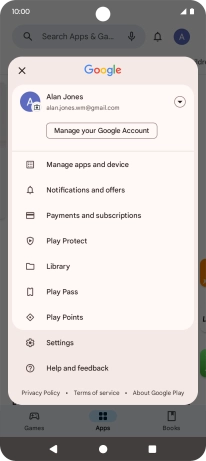 Press Manage apps and device.