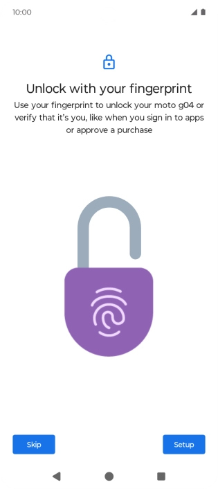 Press Setup. Press Setup.