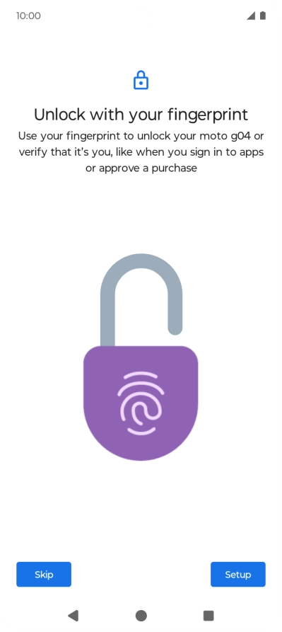 Press Setup. Press Setup.