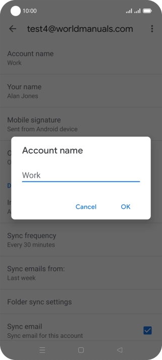 Press OK and key in the required name.