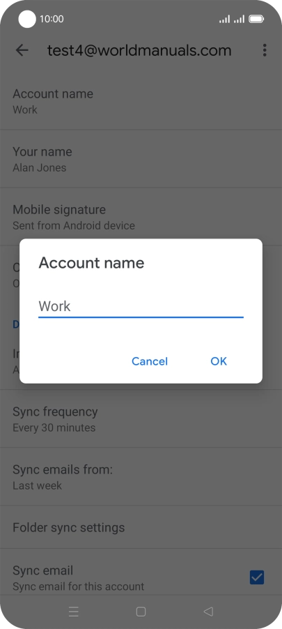 Press OK and key in the required name.