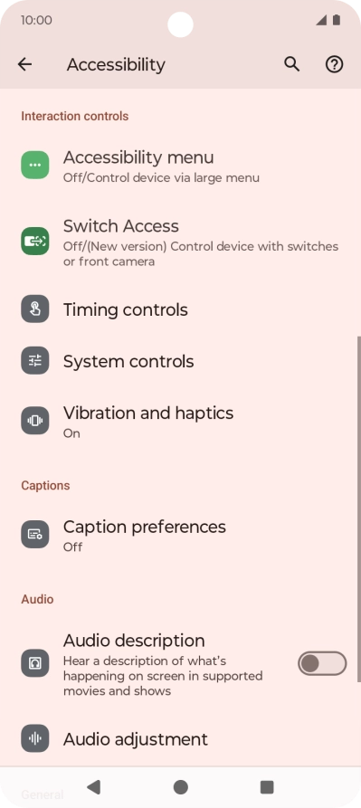 Press the required category below 