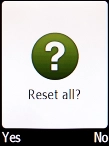 Press the Navigation key to confirm. Wait a moment while the factory default settings are restored. Follow the instructions on the screen to set up your phone and prepare it for use.