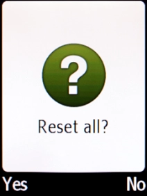 Press the Navigation key to confirm. Wait a moment while the factory default settings are restored. Follow the instructions on the screen to set up your phone and prepare it for use.