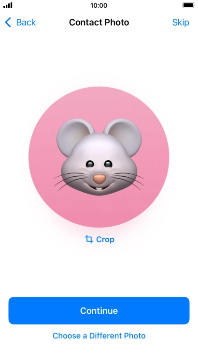 Follow the instructions on the screen to customise the selected picture and press Continue. Follow the instructions on the screen to customise the selected picture and press Continue.