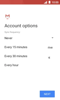 Press the required setting.