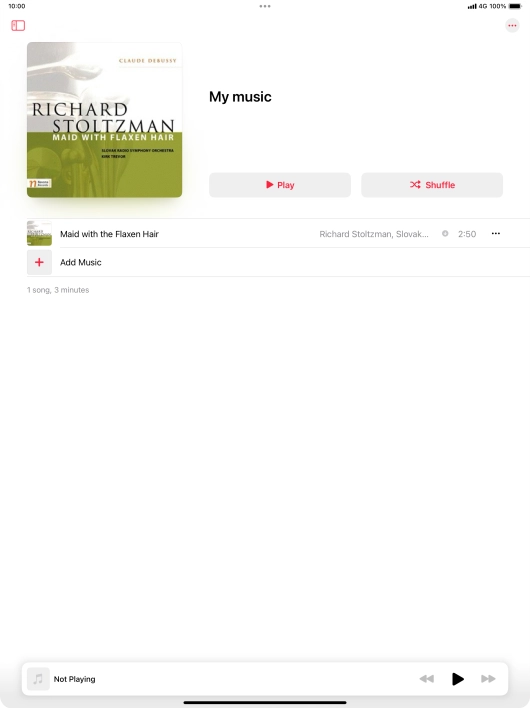 Go to the required category or playlist and press the required audio file.