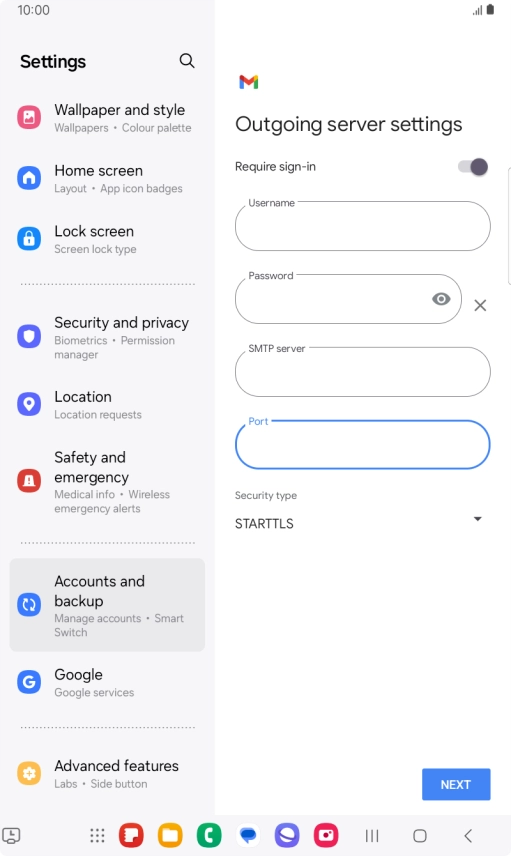Press the drop down list below 