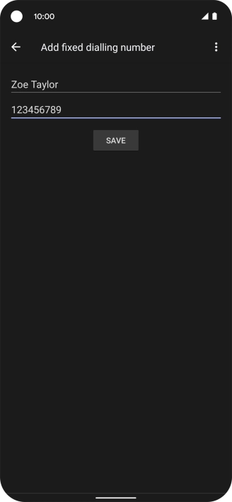 Press SAVE.