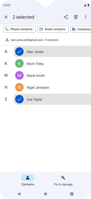 Press the menu icon.