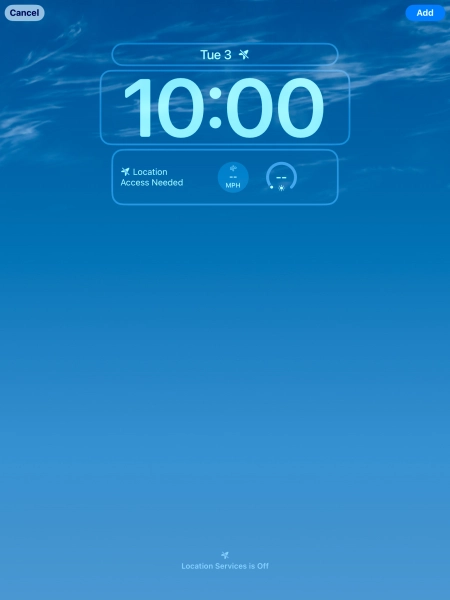 To customise the way the lock screen date is displayed, press the date widget and follow the instructions on the screen to select the required widget display mode.
