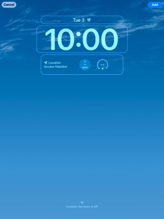 To customise the way the lock screen date is displayed, press the date widget and follow the instructions on the screen to select the required widget display mode.