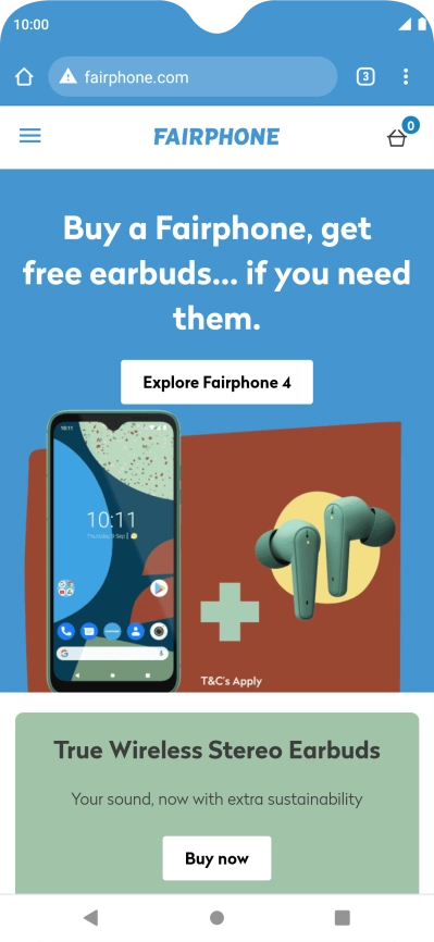 Press the menu icon.