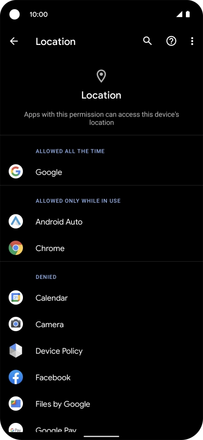 Press the required app. Press the required app.