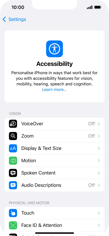 Press Display & Text Size.
