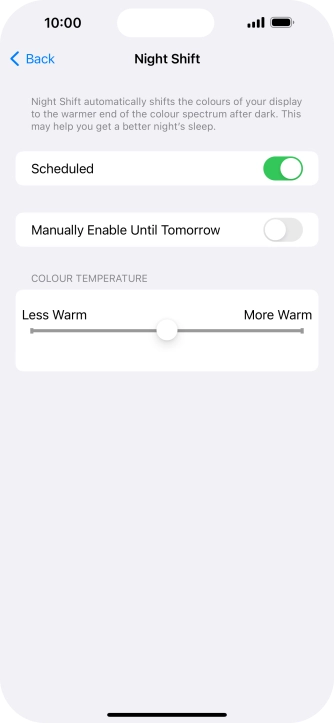 Press the indicator next to 