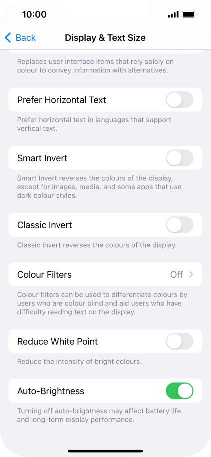 Press the indicator next to 