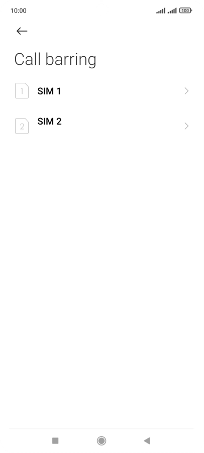 Press the required SIM.