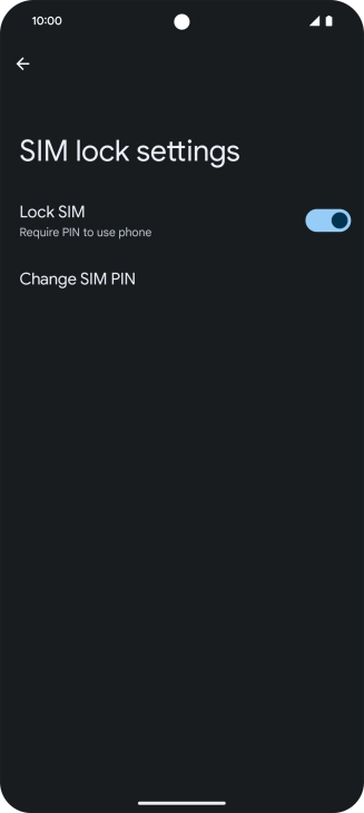 Press Change SIM PIN.