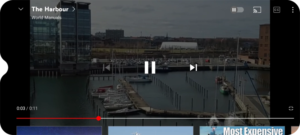 Slide your finger upwards on the screen.