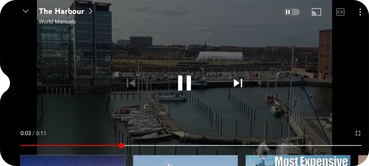 Slide your finger upwards on the screen.