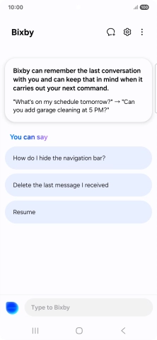Press the Bixby icon.