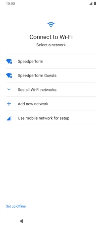 Press the required Wi-Fi network.