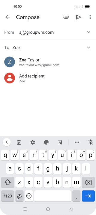 Press the required contact.