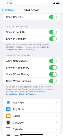 Press the required app.
