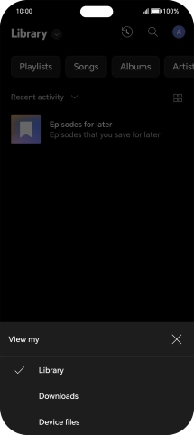 Press the required category and go to the required audio file.