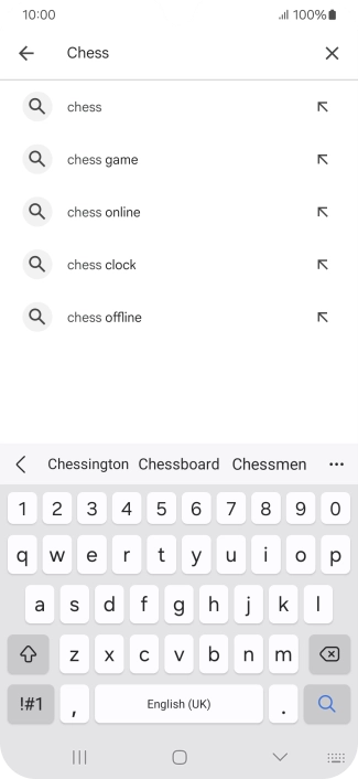 Key in the name or subject of the required app and press the search icon. Key in the name or subject of the required app and press the search icon.