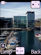 Press the Left selection key to turn video light on or off.