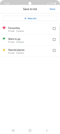 Press the required setting.