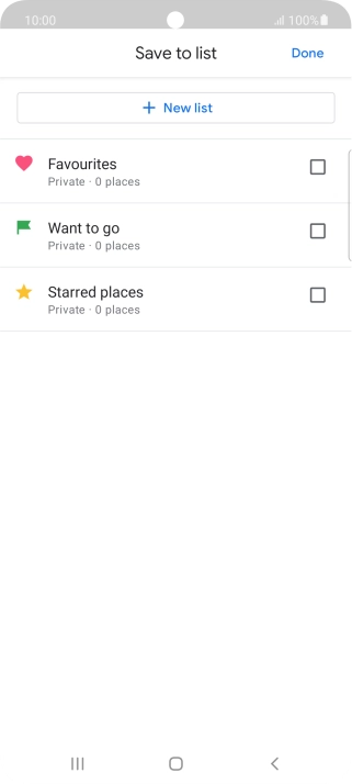Press the required setting.