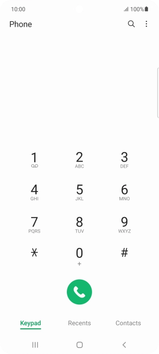 Press the menu icon.