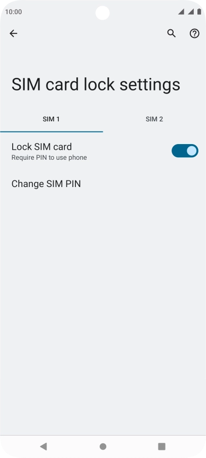 Press the required SIM. Press the required SIM.