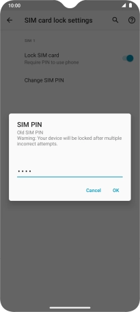 Key in your current PIN and press OK.