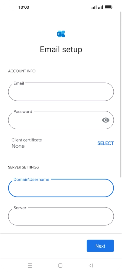 Press the field below 
