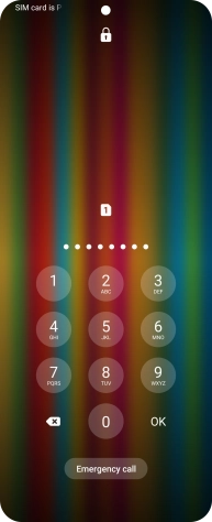 Key in the PUK and press OK.