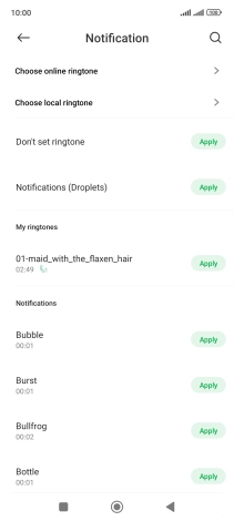 Press the required message tones to hear them.