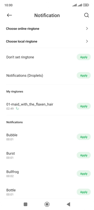 Press the required message tones to hear them.