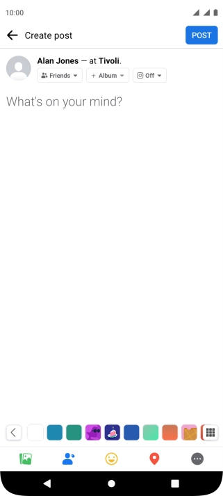 Press the text input field.