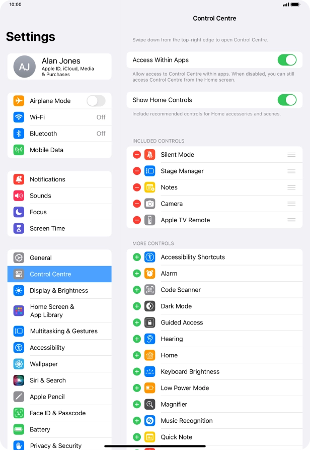 Press the indicator next to Press the indicator next to